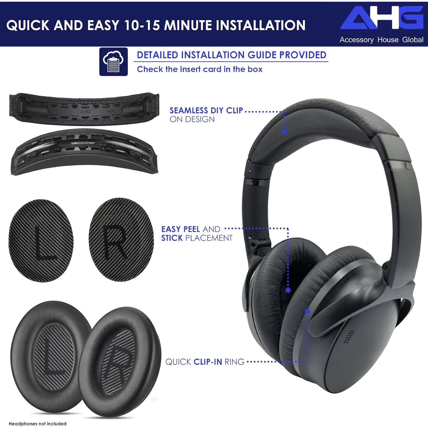 Kit de almohadillas de reemplazo AHG para Bose QuietComfort