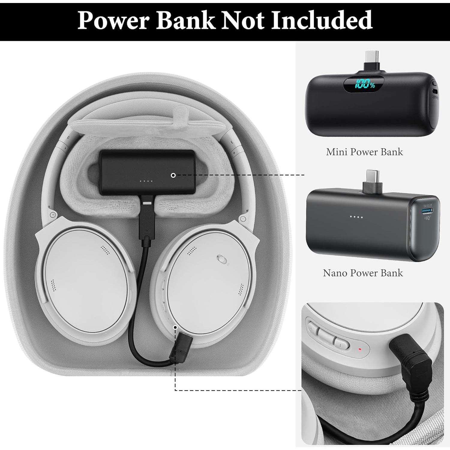 Funda de Carga Dura Geekria para Auriculares Bose QC Ultra II/45/35 II