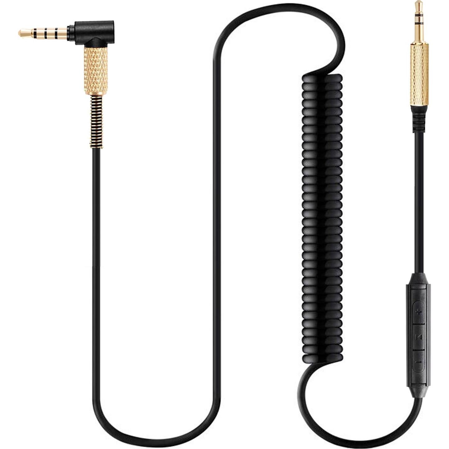 Cable de audio enrollado Fezzlo QC45 1.3m-2.5m con micrófono