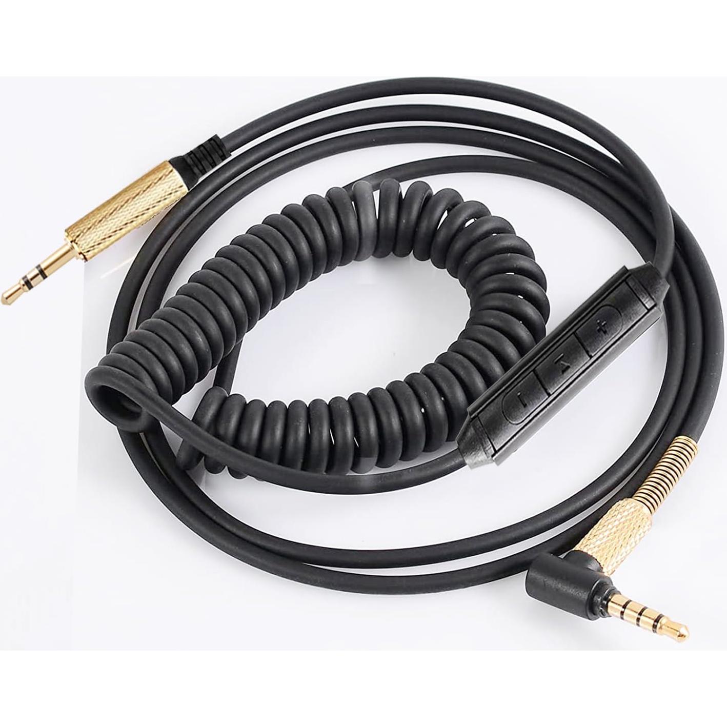 Cable de audio enrollado Fezzlo QC45 1.3m-2.5m con micrófono