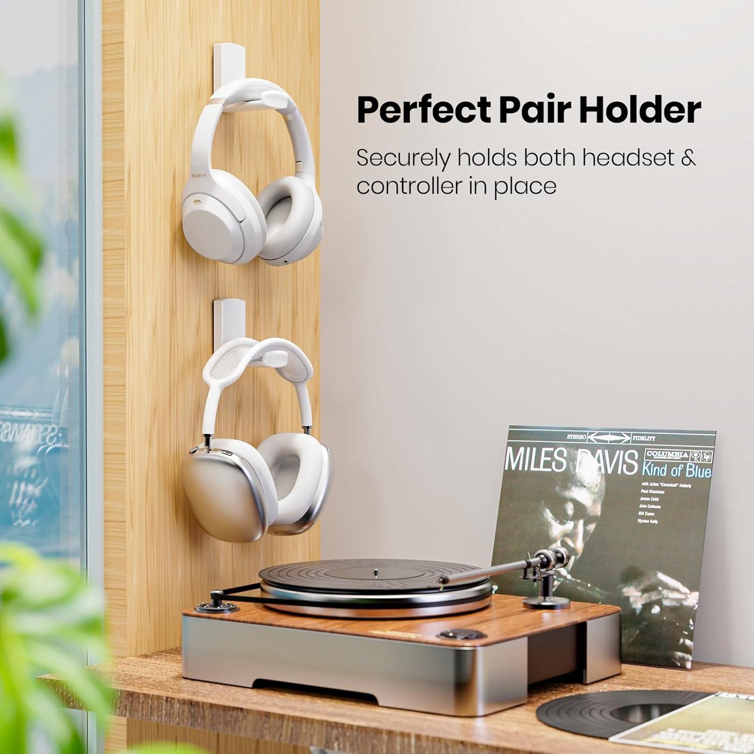 Soporte para Auriculares Adhesivo EURPMASK 2 Piezas Blanco