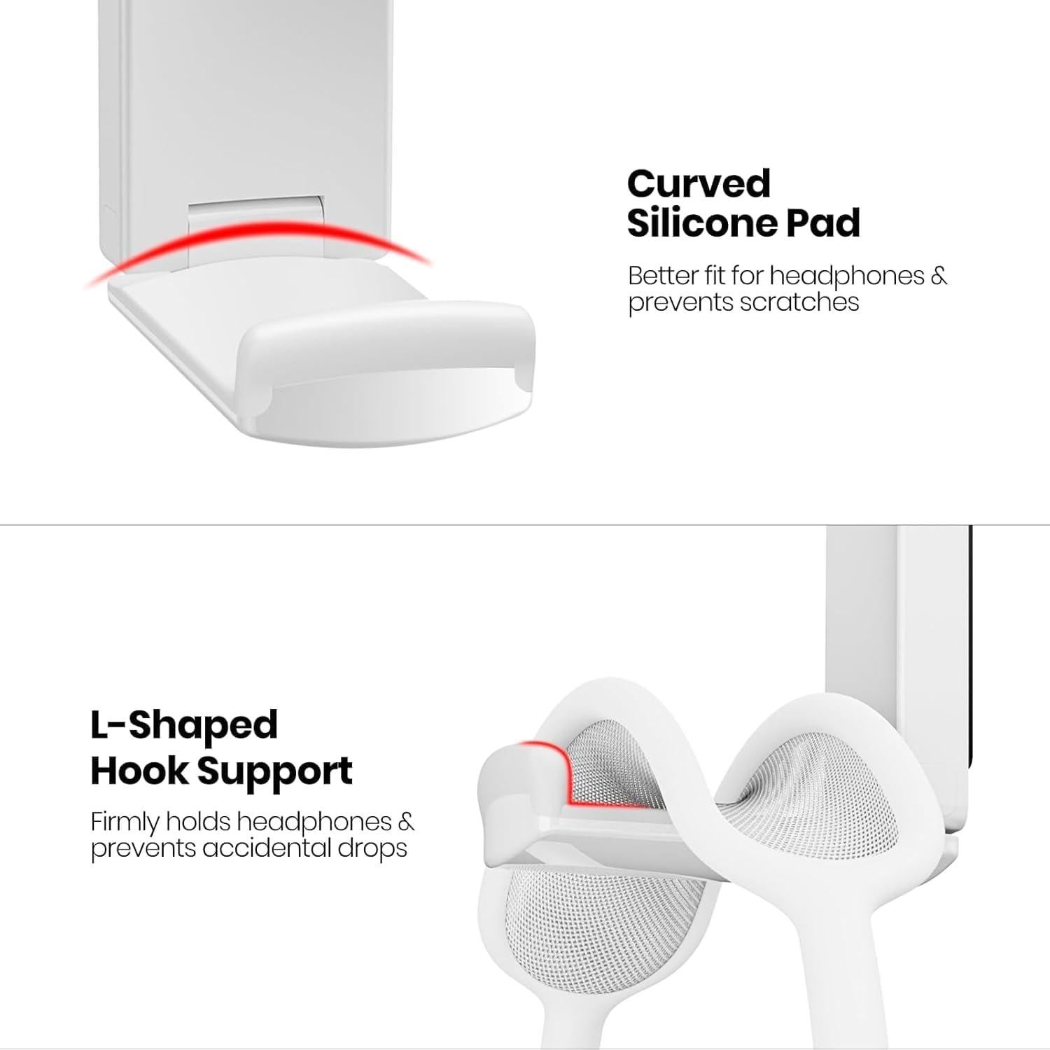 Soporte para Auriculares Adhesivo EURPMASK 2 Piezas Blanco