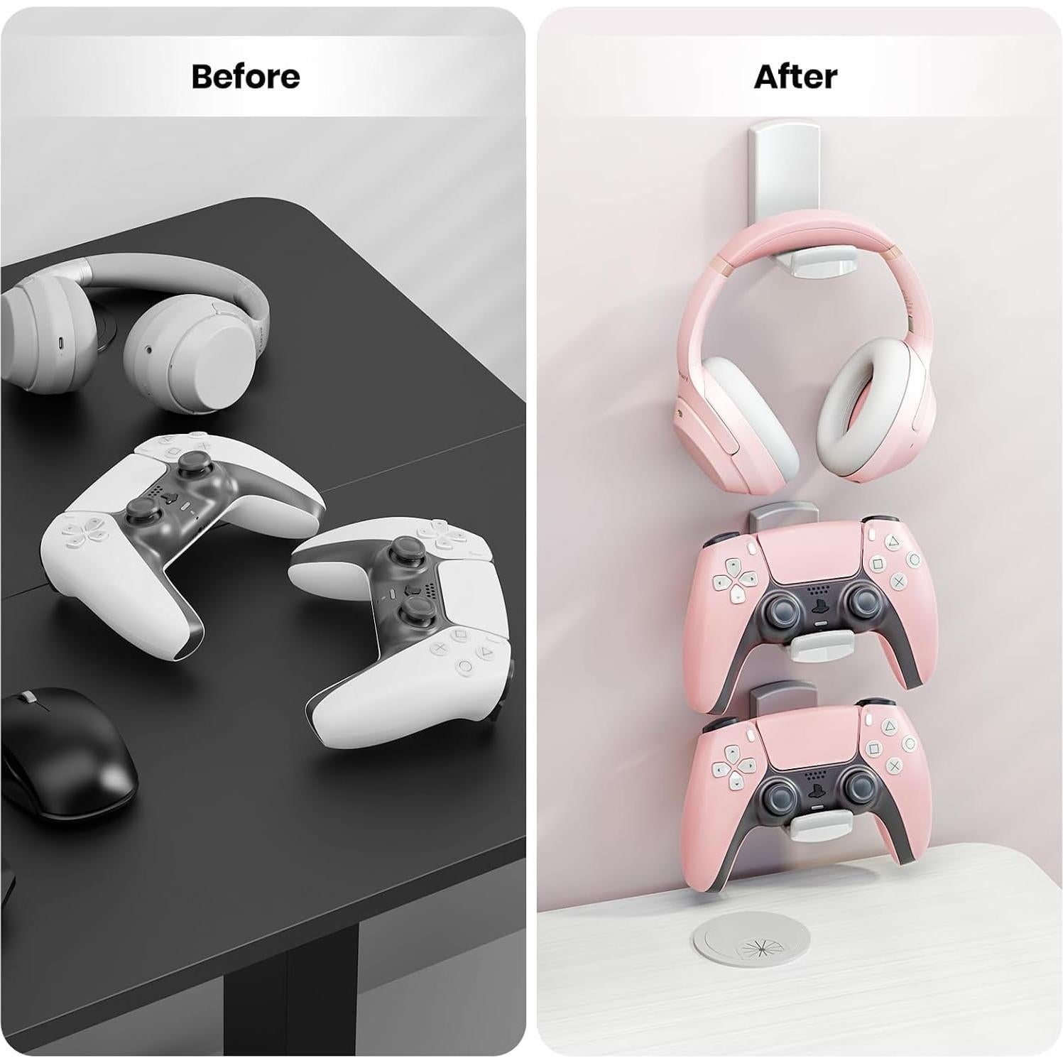 Soporte para Auriculares Adhesivo EURPMASK 2 Piezas Blanco
