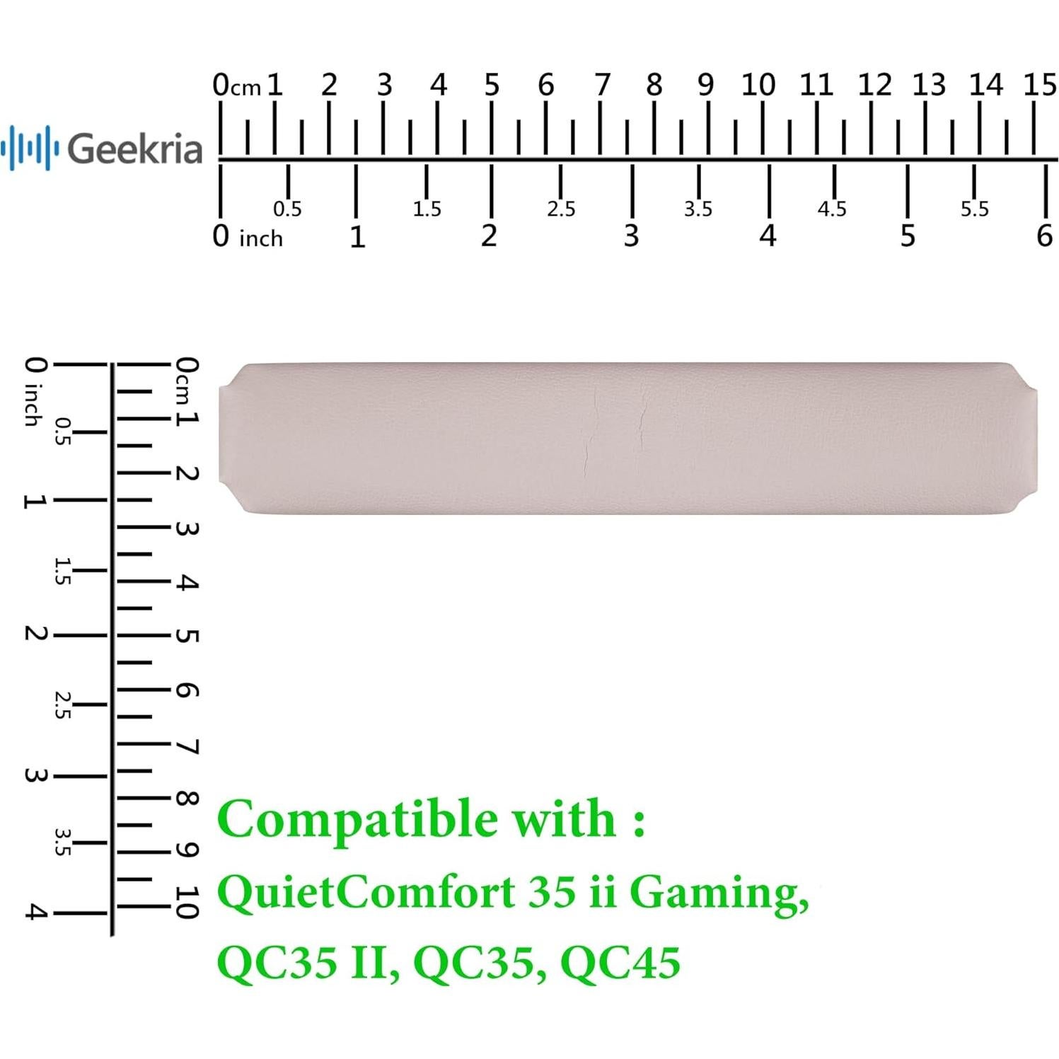 Pad de diadema Geekria para Bose QuietComfort 35 II y QC45