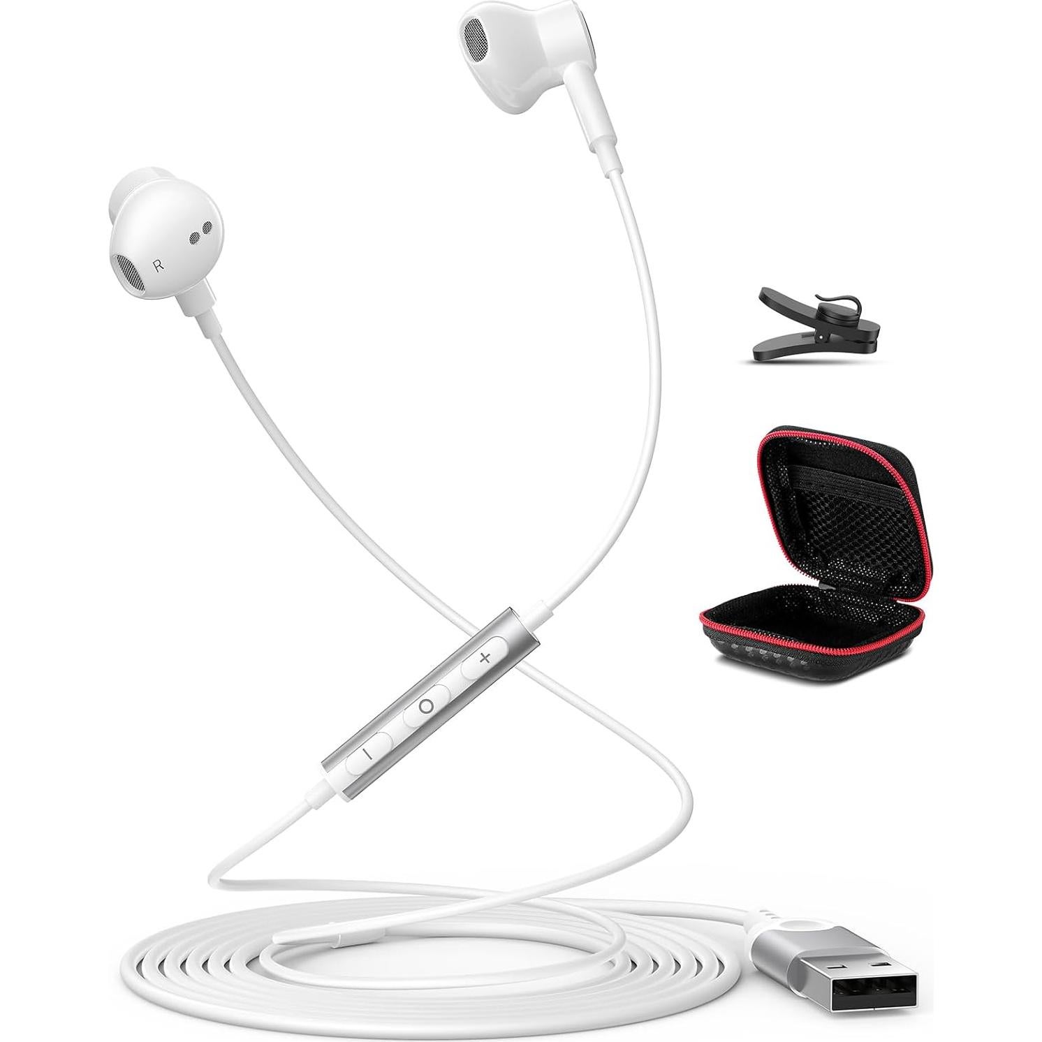 Auriculares USB HGCXING0056 con Micrófono y Aislamiento de Ruido