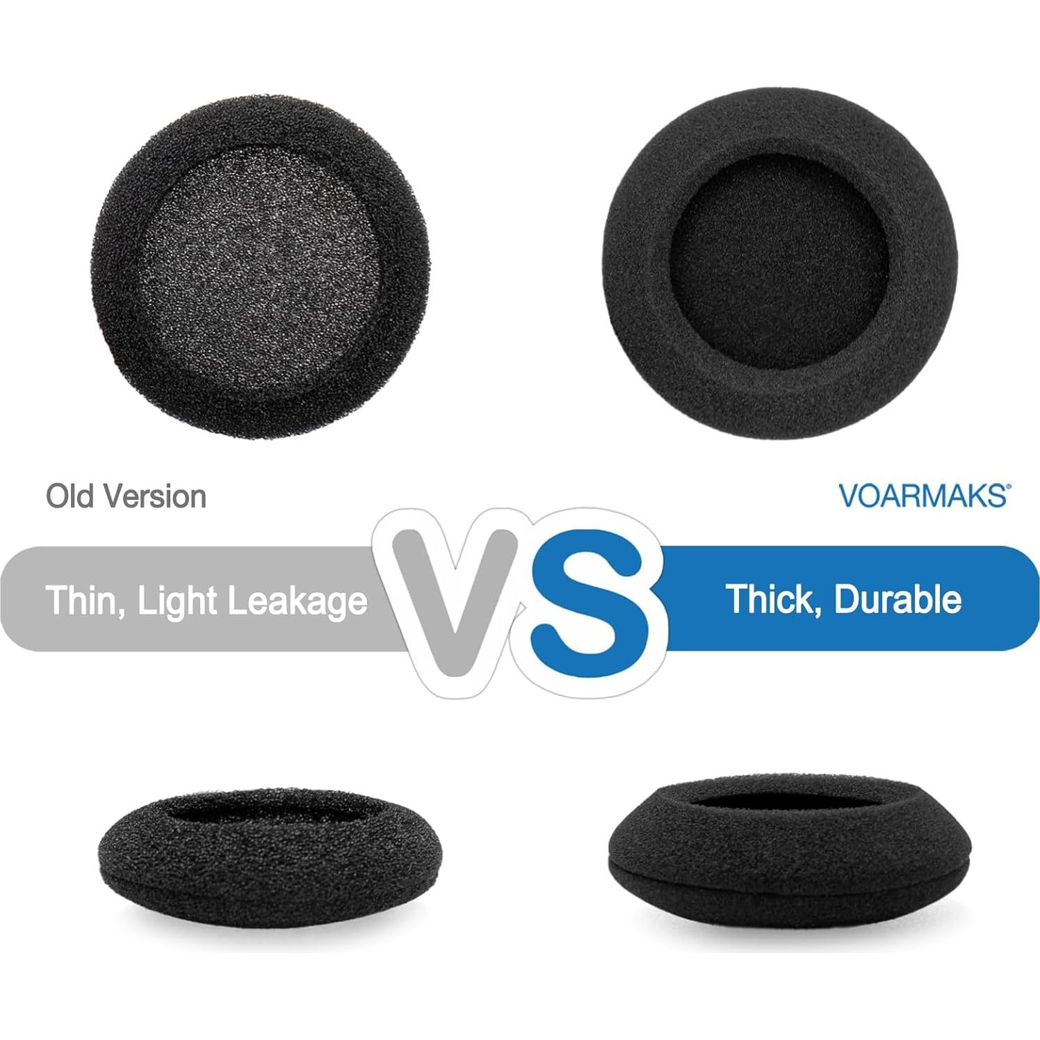 5 Pares Almohadillas de Espuma Voarmaks 60mm para Auriculares