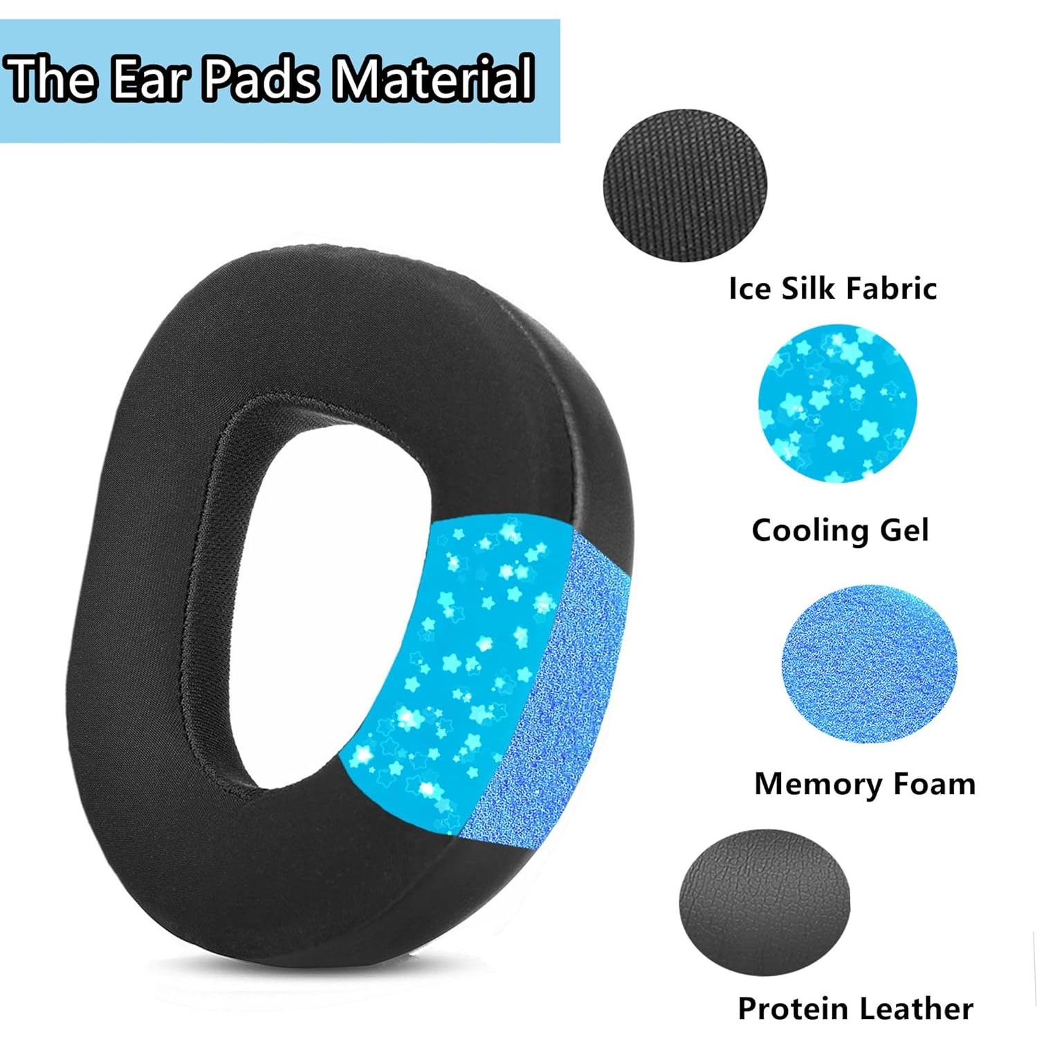 Almohadillas de Gel Refrigerante TaiZiChangQin para Turtle Beach Stealth 700 Gen 3