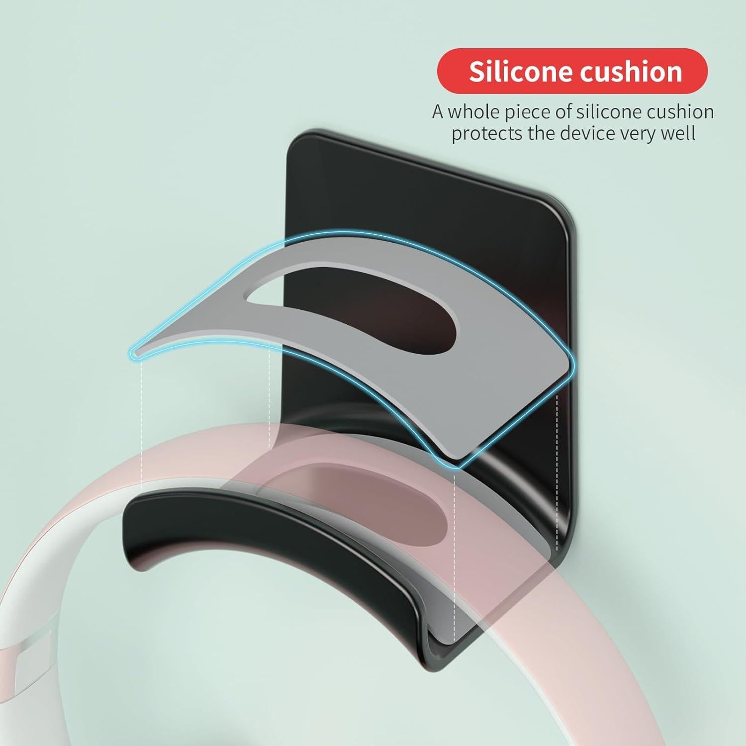 Soporte de Auriculares de Pared Liboer ZY88 - 2 Pcs Adhesivo