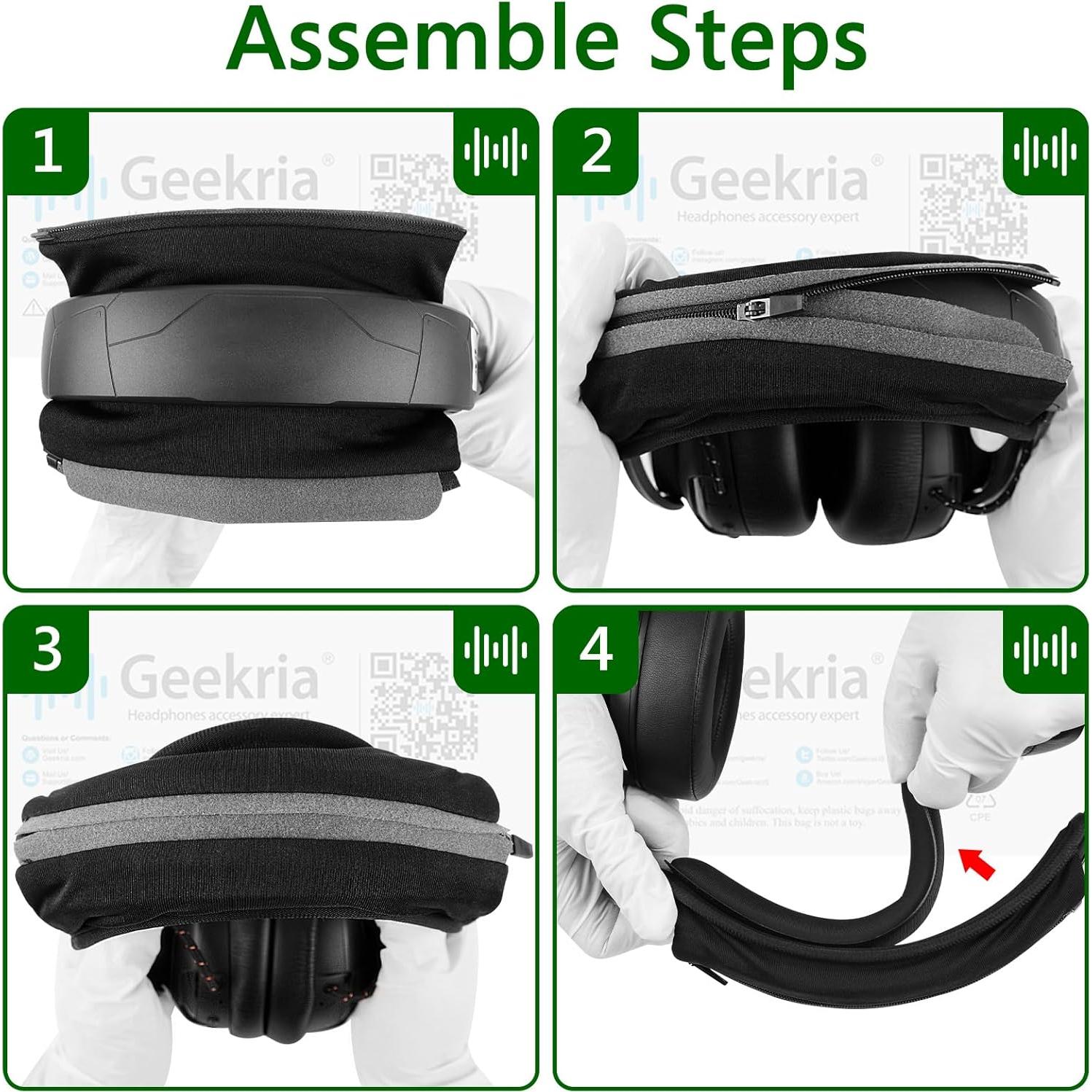 Cubierta de Banda para Auriculares GEEKRIA con Velcro 21x5 cm