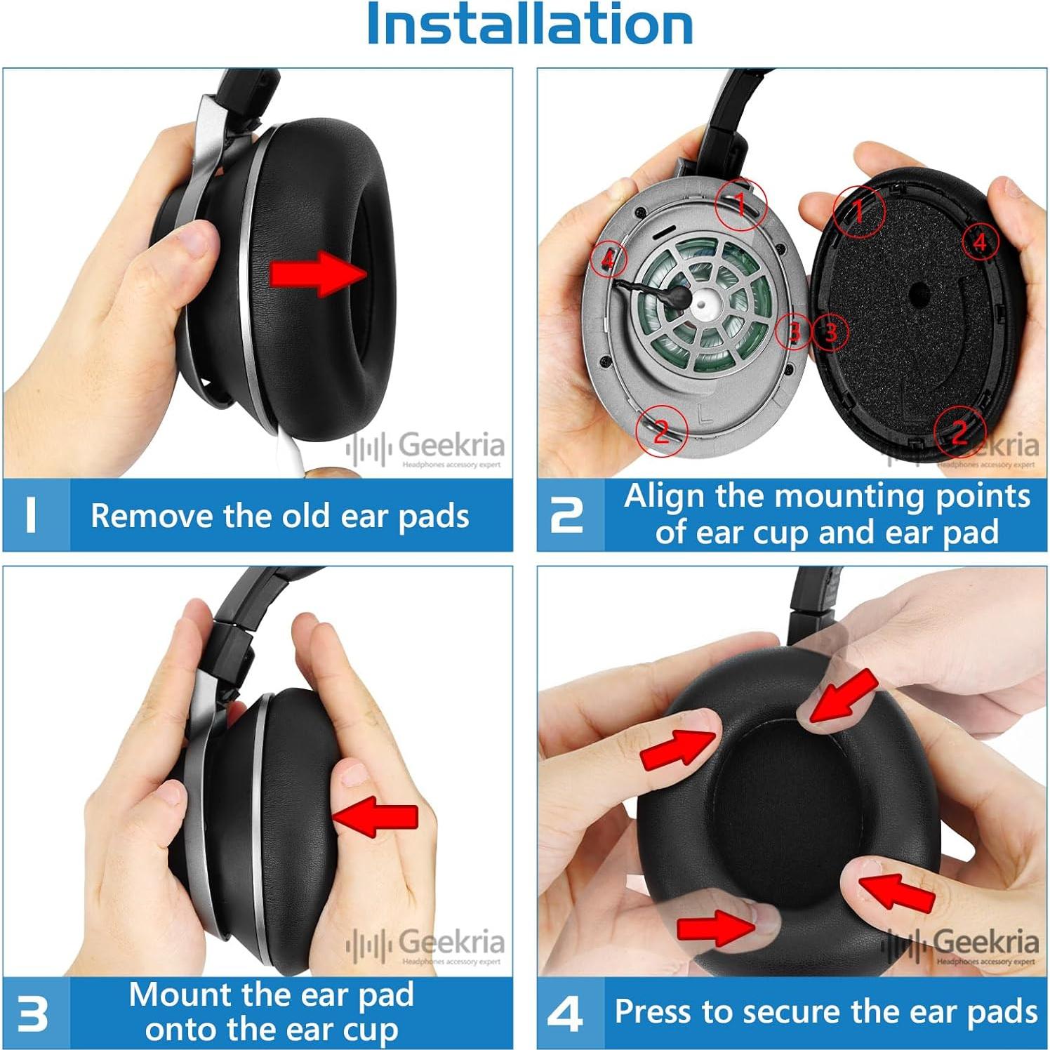 Almohadillas de Reemplazo Geekria para Auriculares Turtle Beach Stealth Pro - Gel Refrigerante