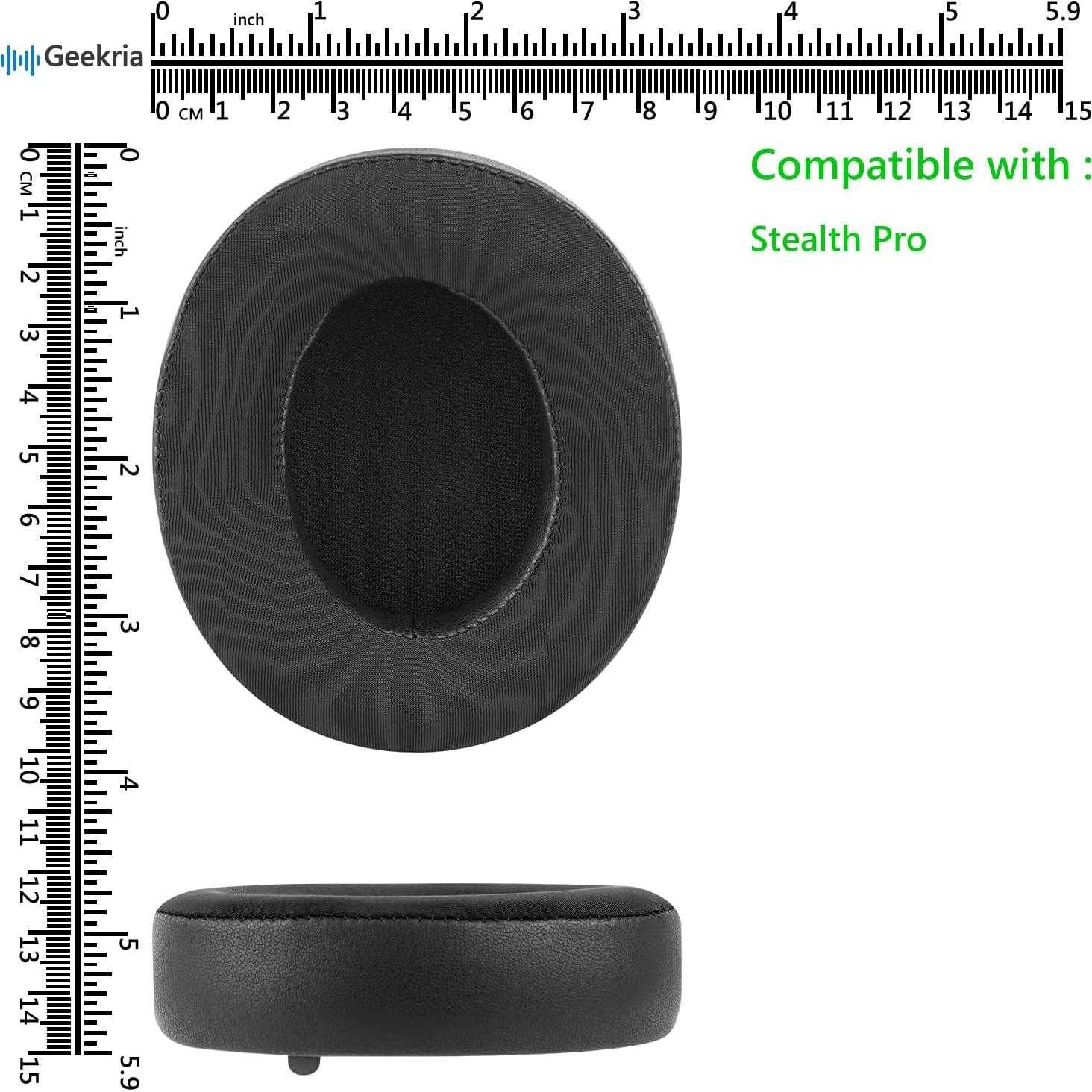 Almohadillas de Reemplazo Geekria para Auriculares Turtle Beach Stealth Pro - Gel Refrigerante