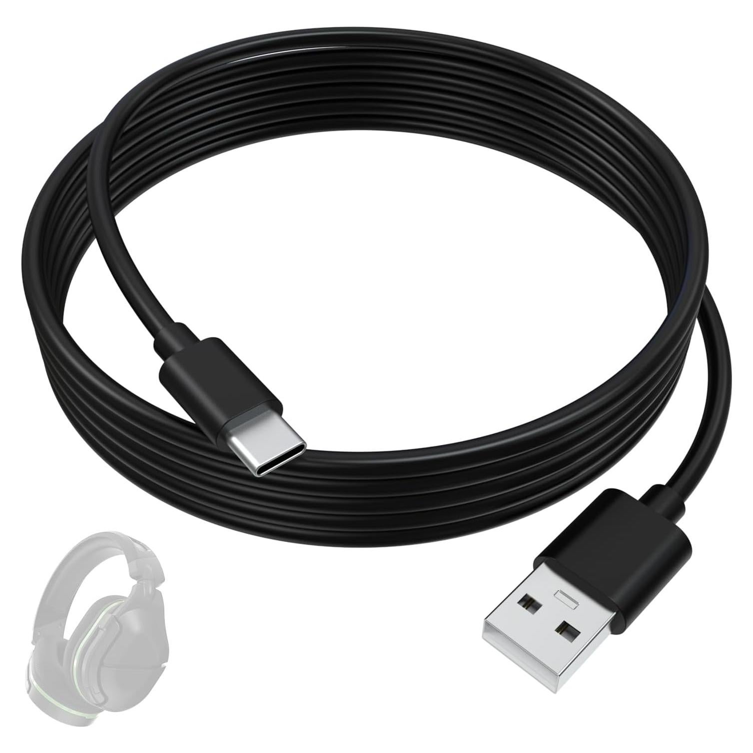 Cargador USB Tipo C Zosvoses 1.5m para Auriculares Turtle Beach