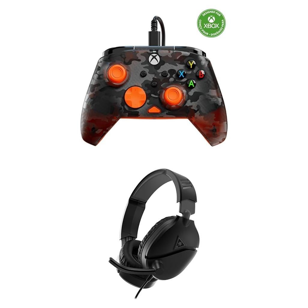 Paquete Controlador Turtle Beach Rematch Core + Auriculares Recon 70