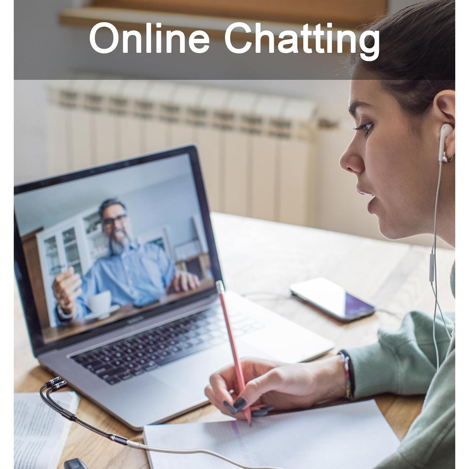 Divisor de Auriculares Jeselry Y21 3.5mm Dual Micrófono 35cm