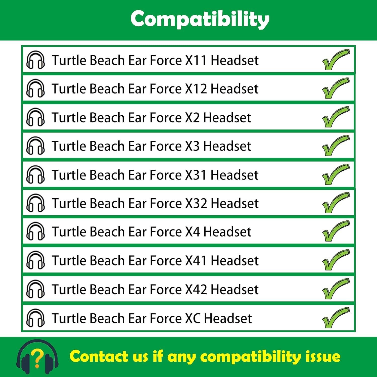 Cojines de oído ACCOUTA para Turtle Beach X11 X12 X2 X3