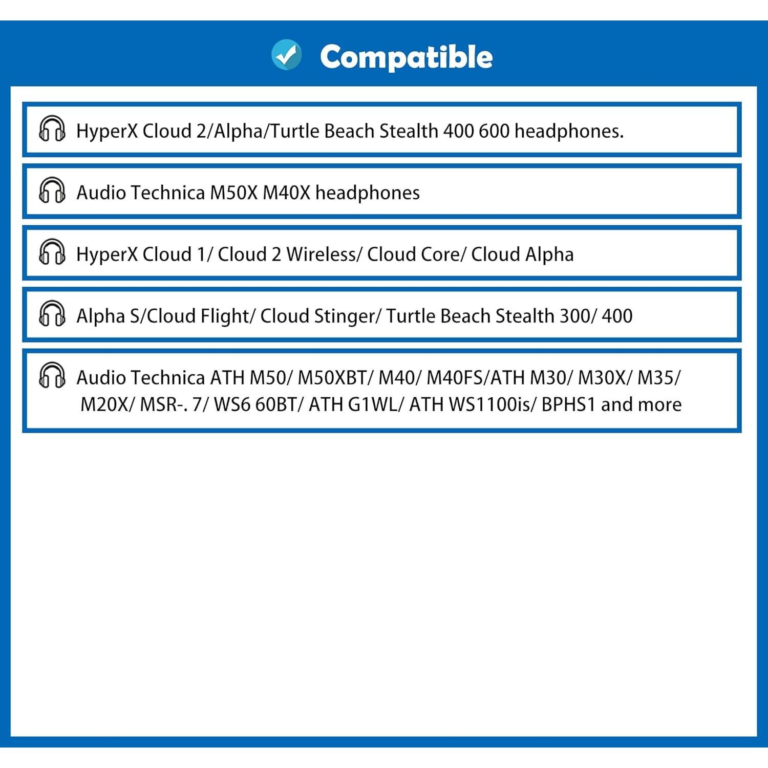 Almohadillas de Reemplazo DowiTech para Auriculares HyperX y Turtle Beach