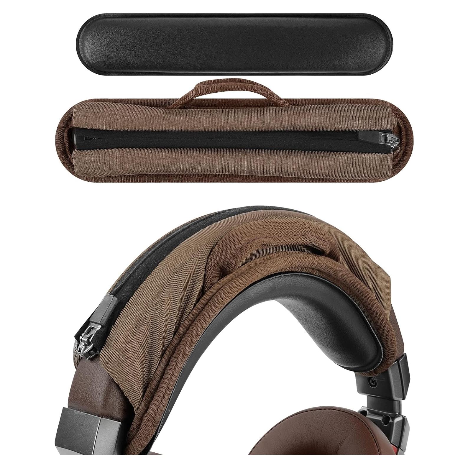 Cubierta y almohadilla de repuesto Geekria mediana marrón para auriculares