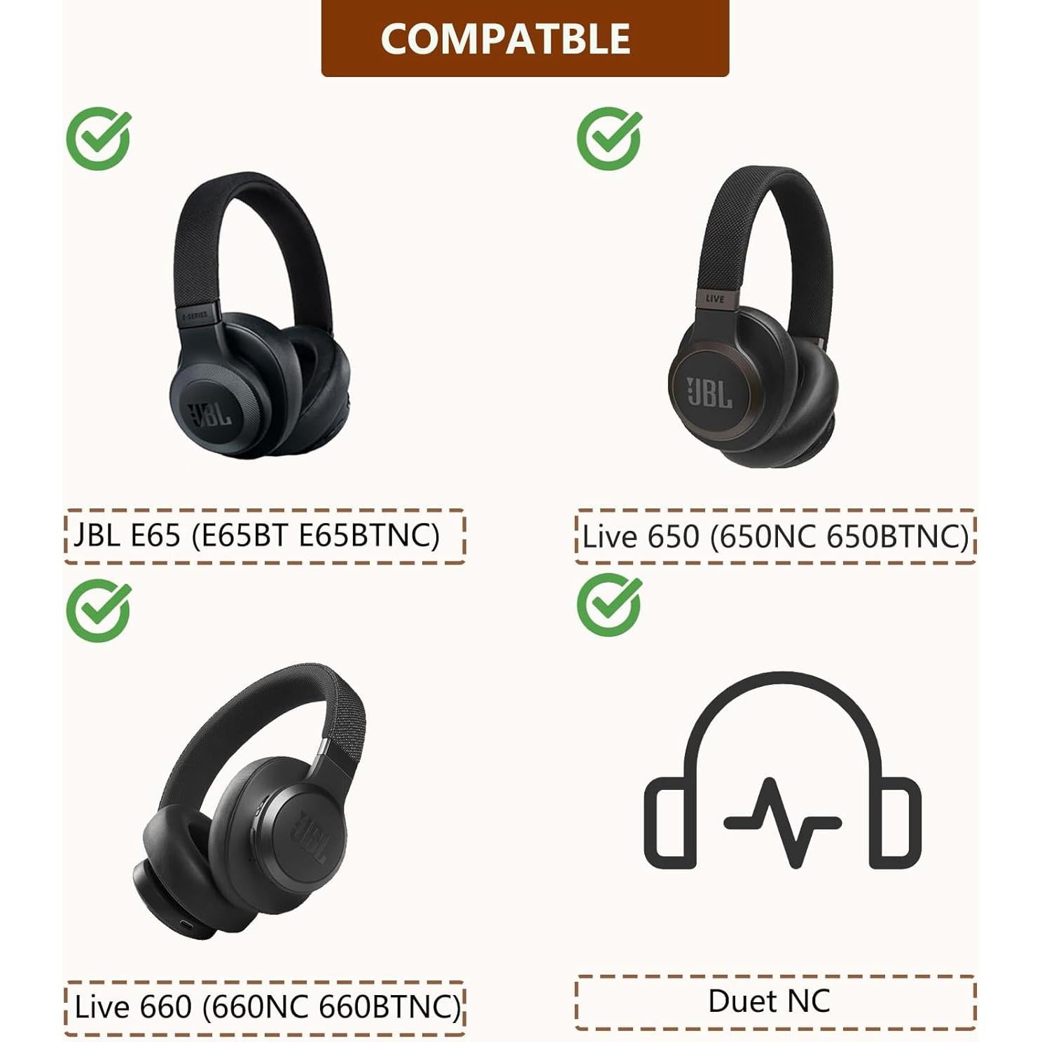 Almohadillas de Repuesto JBL E65/Live 650/660 - ACCIUK - Blanco