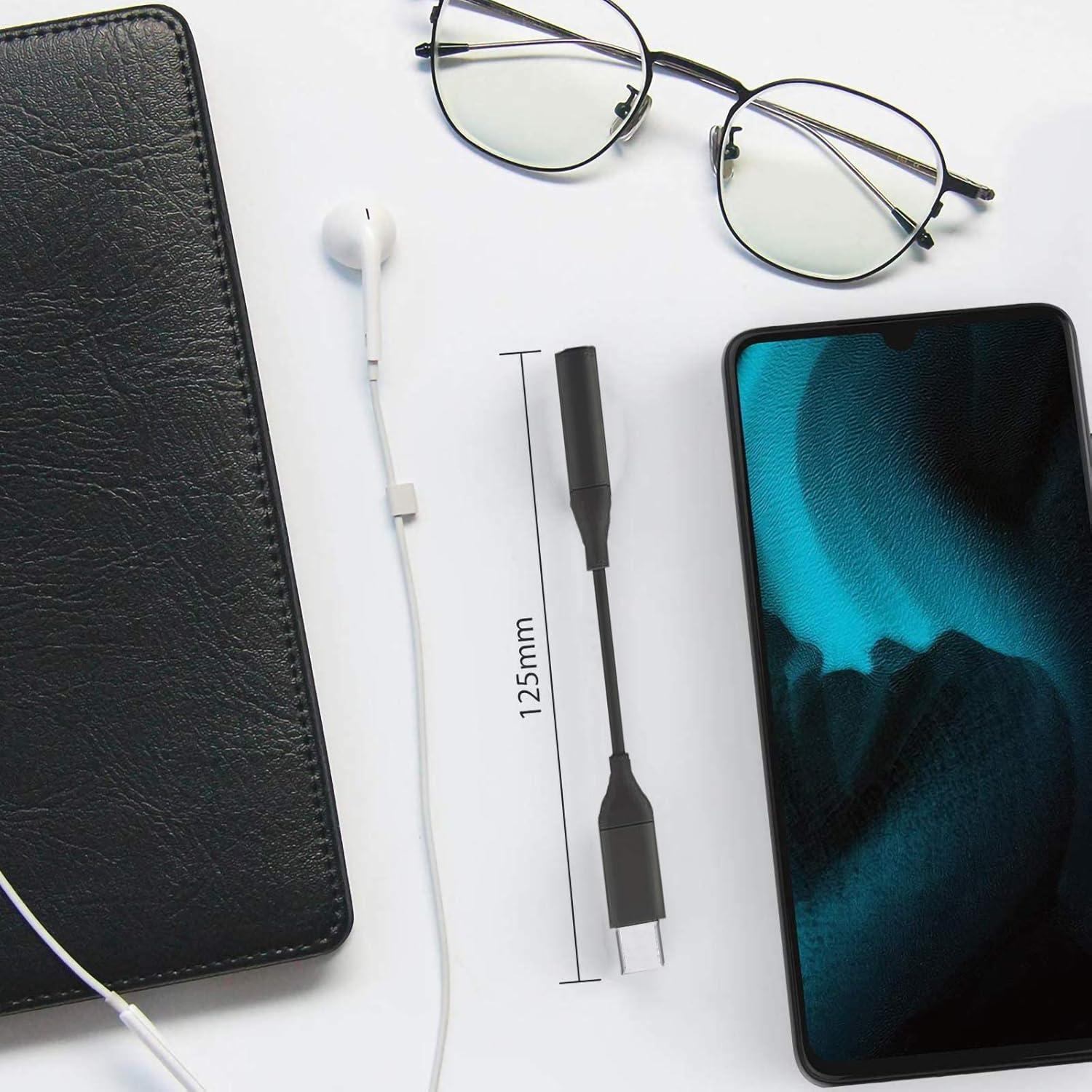 Adaptador USB C a 3.5mm Tek Styz - 2 Pack Negro