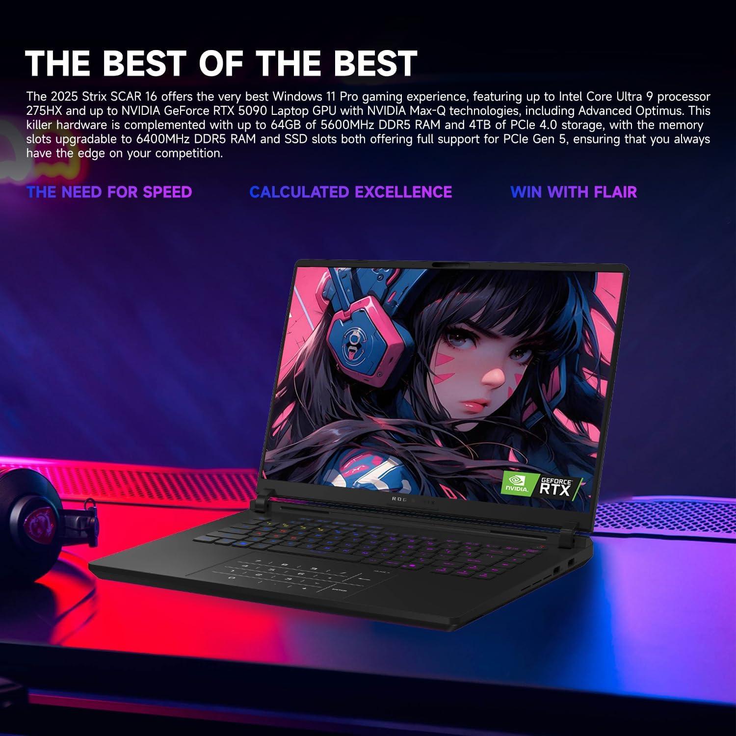 Laptop Gaming ASUS ROG Strix Scar G635LX 16" 64GB RAM 2TB SSD