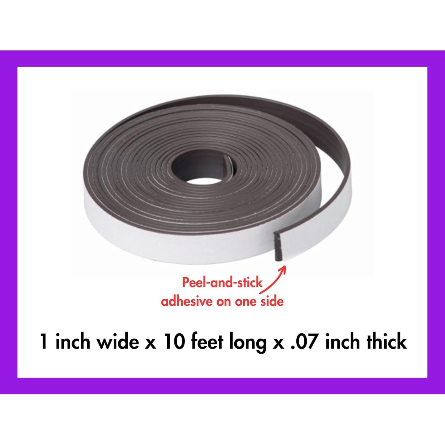 Tira Magnética Adhesiva Dowling 2.54 cm x 3.05 m para Manualidades