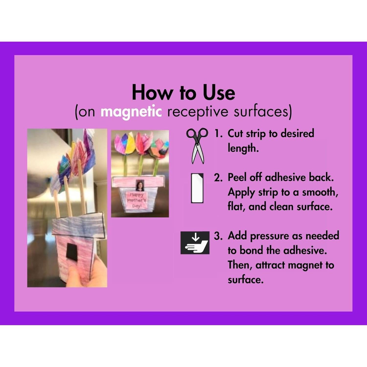 Tira Magnética Adhesiva Dowling 2.54 cm x 3.05 m para Manualidades