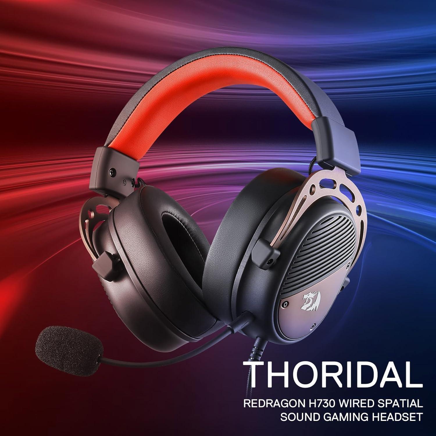 Auriculares Gaming Redragon H730 USB 53mm Sonido 360° PC/PS4/PS5