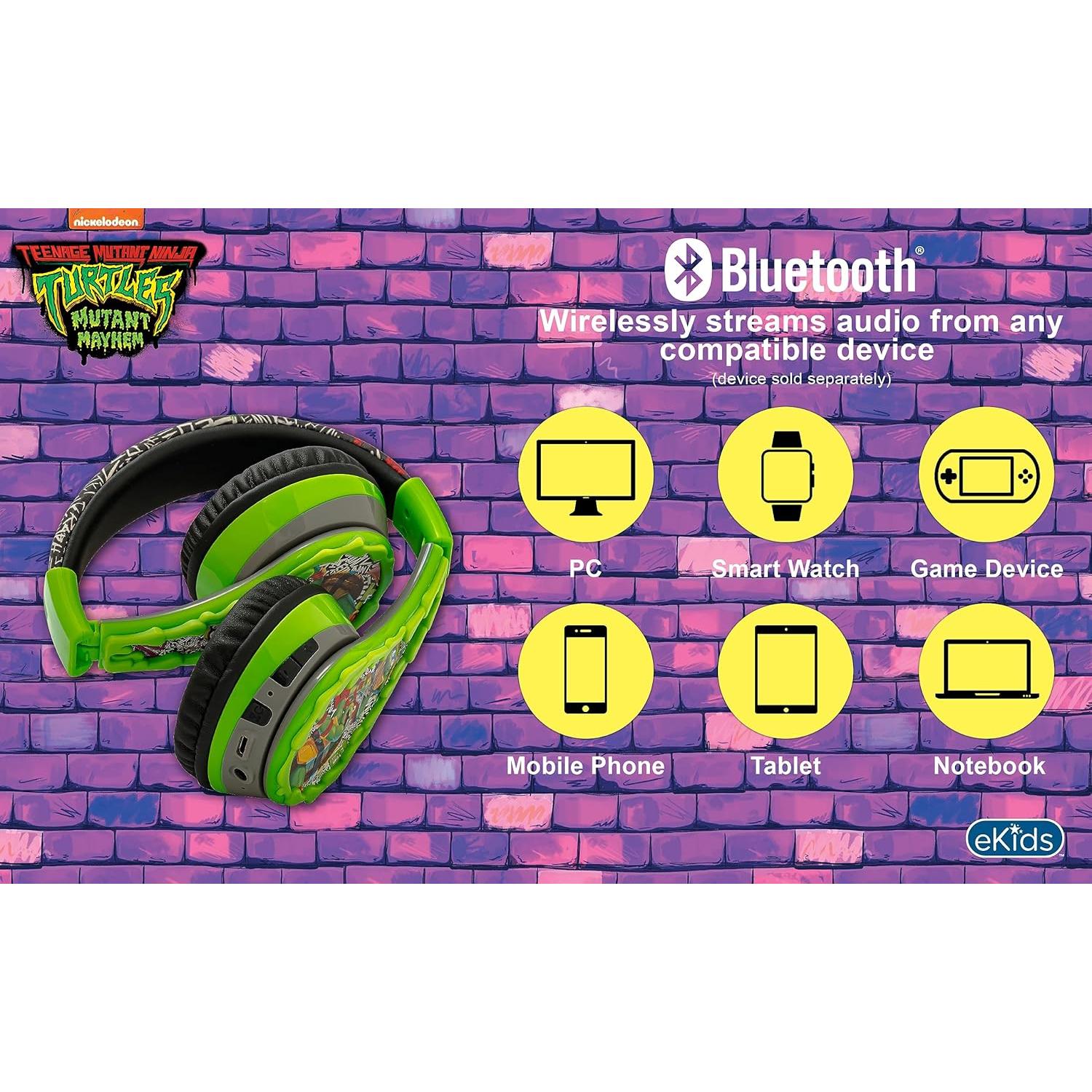 Auriculares Inalámbricos KIDdesigns TM-B52 Tortugas Ninja
