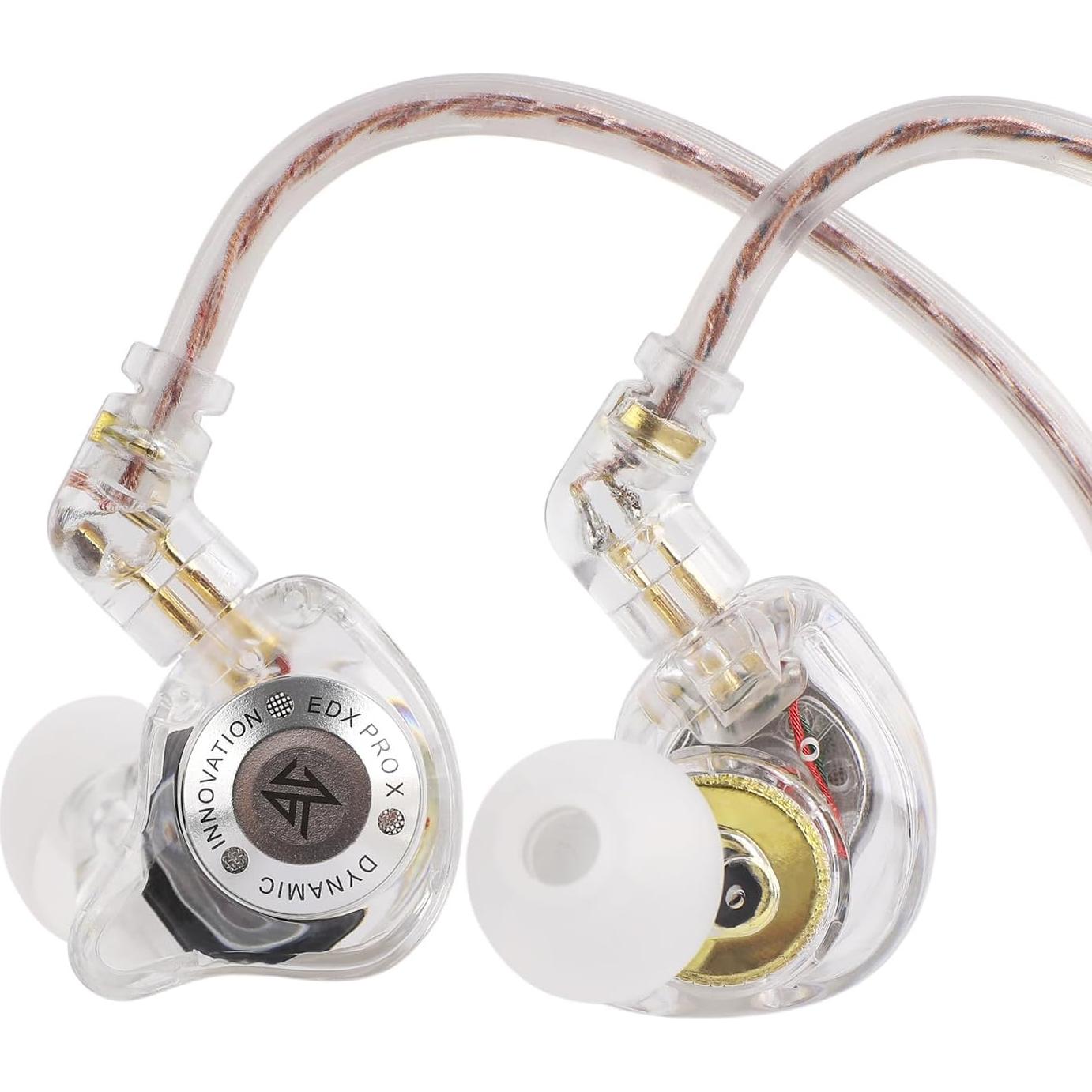 Auriculares Intrauditivos KZ EDX Pro X HiFi 10mm Transparente