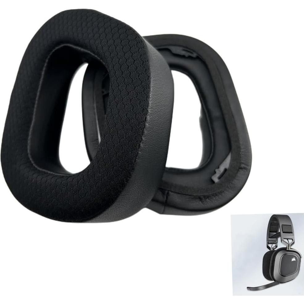 Cojines de Repuesto Corsair HS80 RGB con Espuma de Memoria