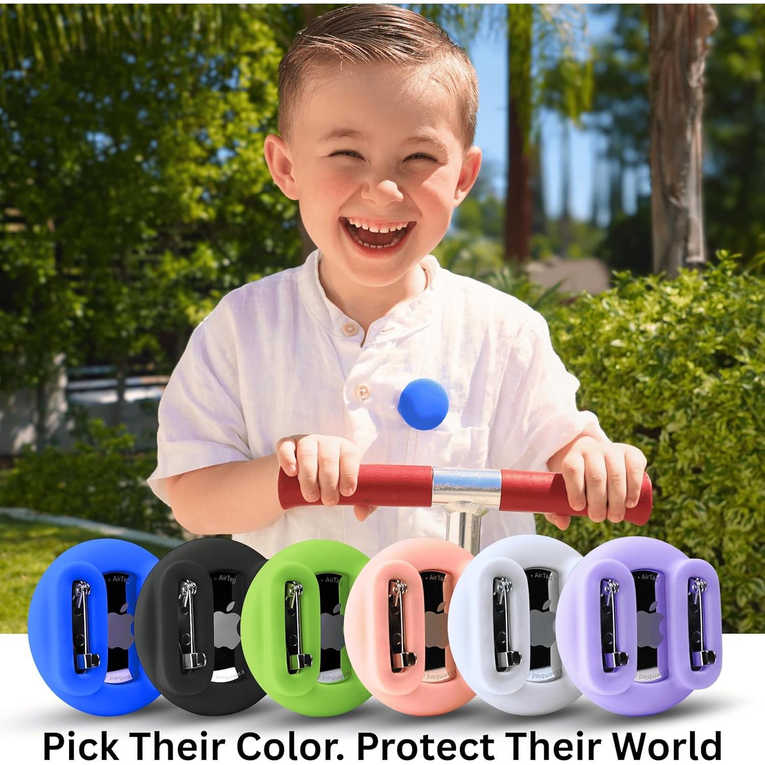 Soporte de Silicona Doble Pin para AirTag TITAN PPE - 3 Paquetes