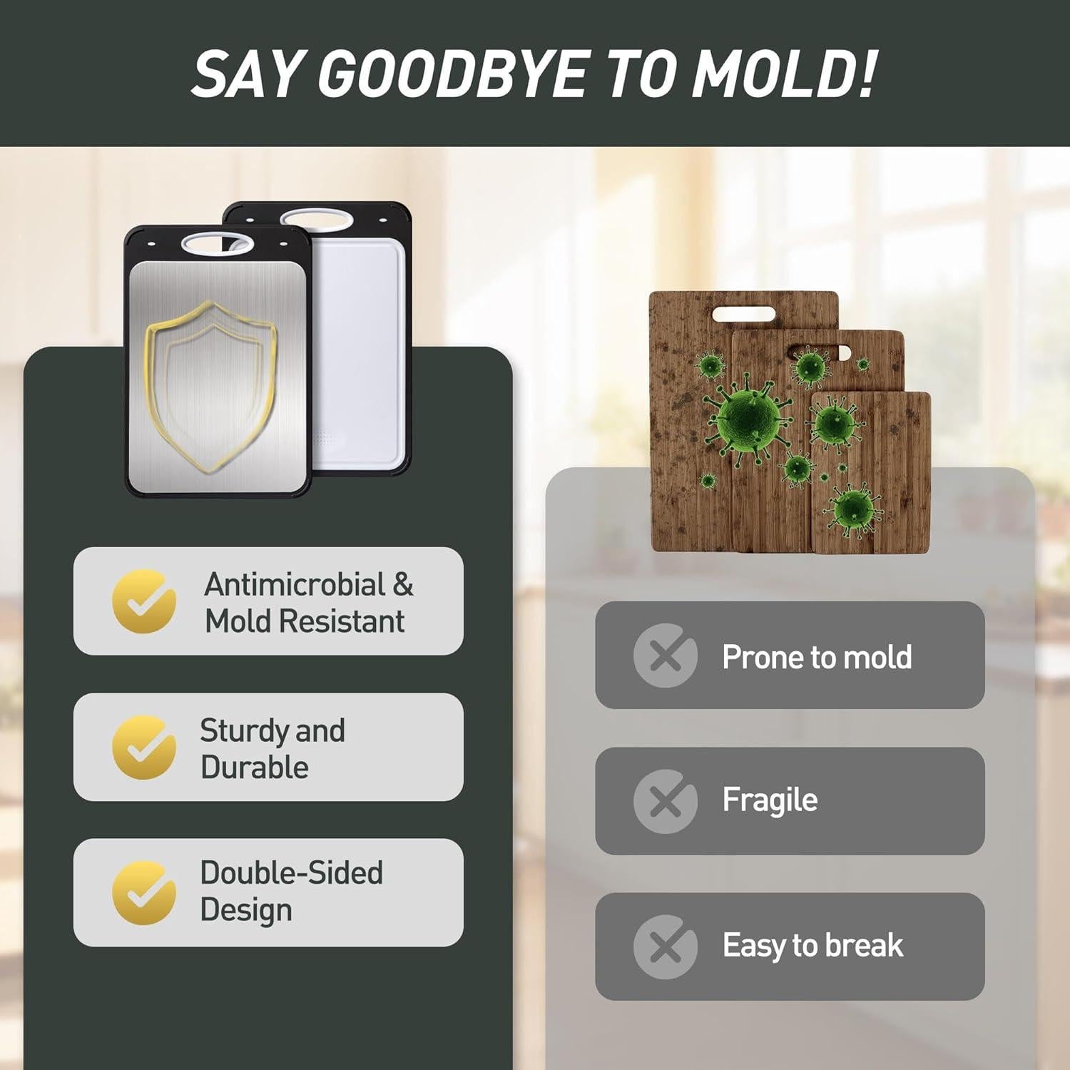 Tabla de Cortar Doble Cara Socisen Acero Inoxidable 40x27 cm