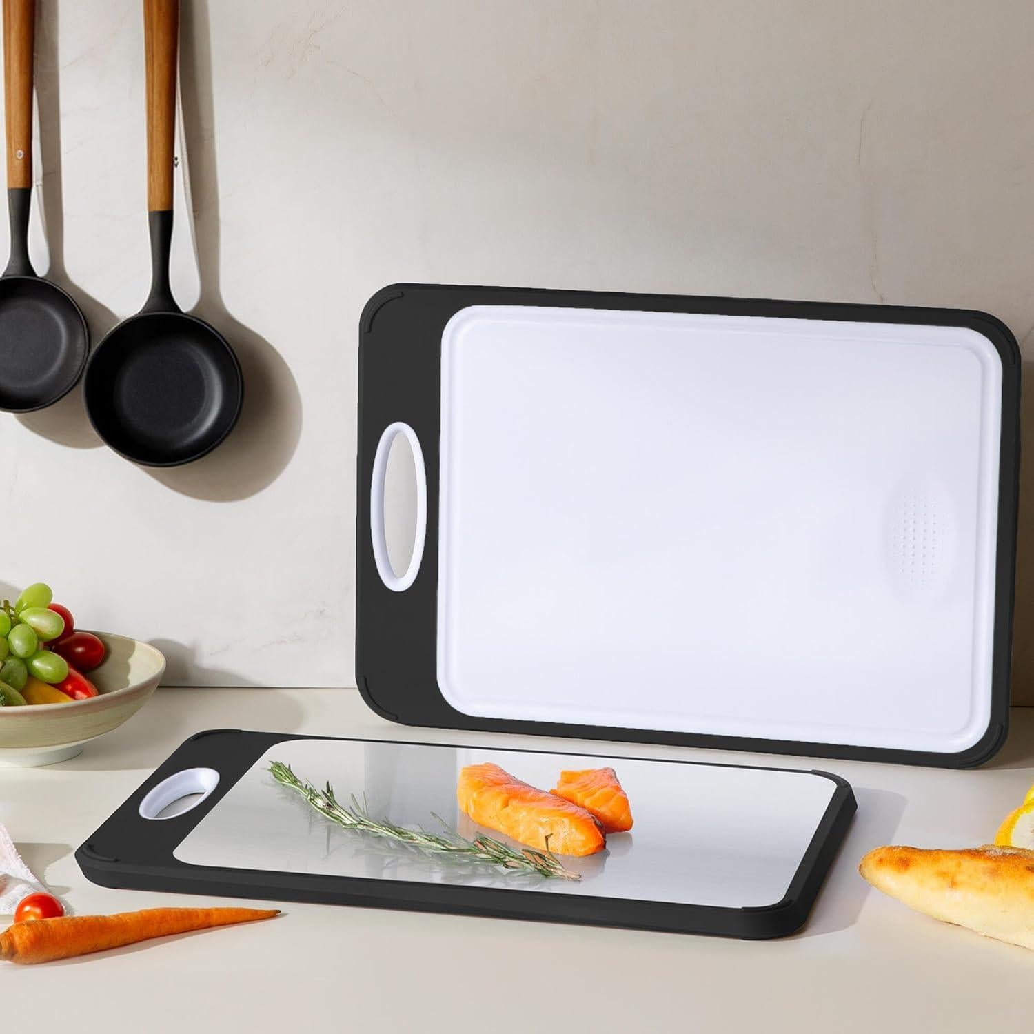 Tabla de Cortar Doble Cara Socisen Acero Inoxidable 40x27 cm