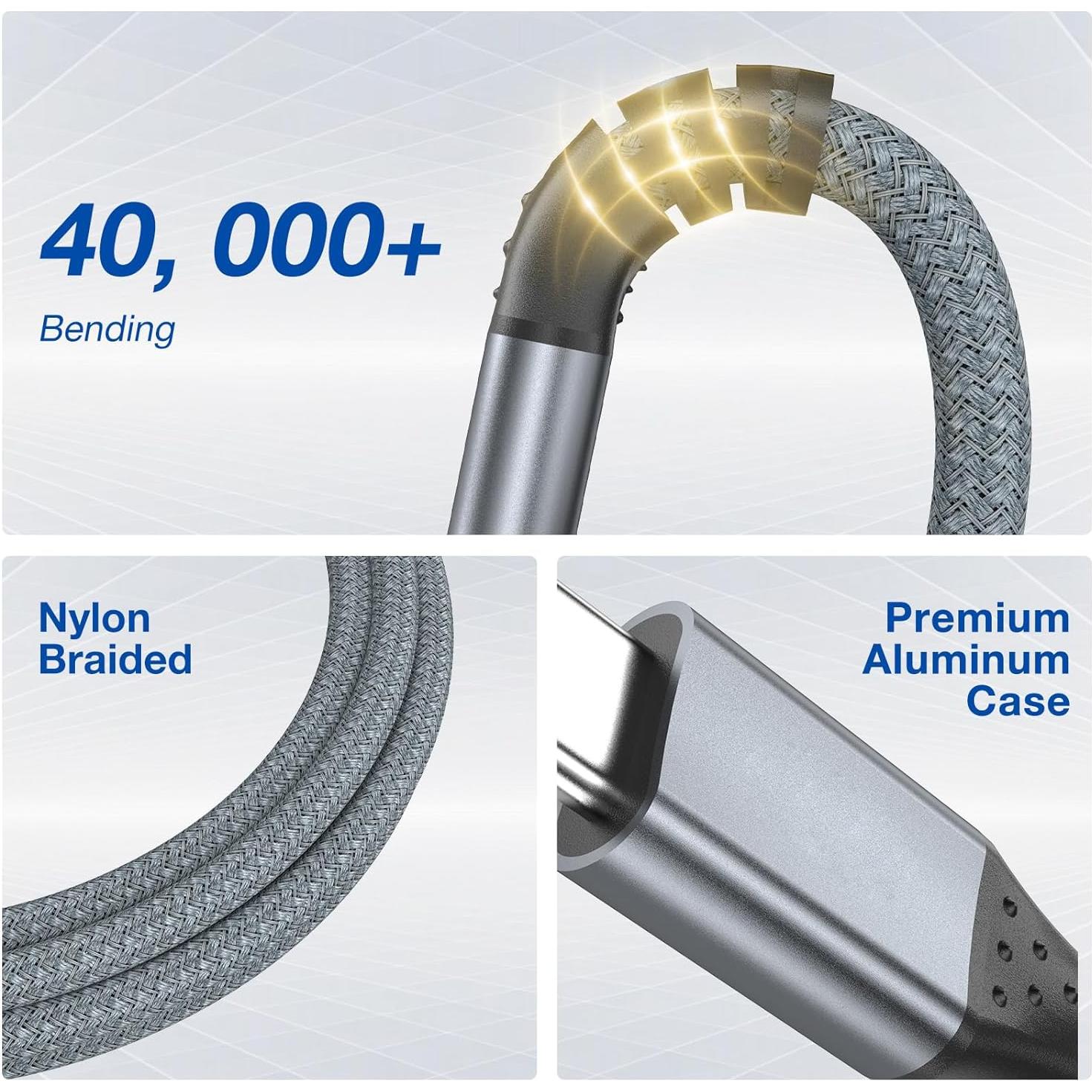 Cable USB C 3.2 Gen 2 1m UseBean 240W Carga Rápida 20Gbps