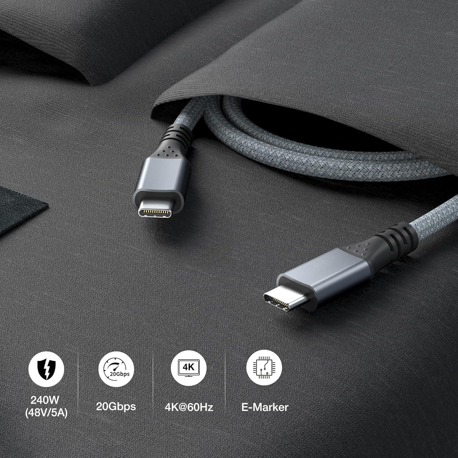 Cable USB C 3.2 Gen 2 1m UseBean 240W Carga Rápida 20Gbps