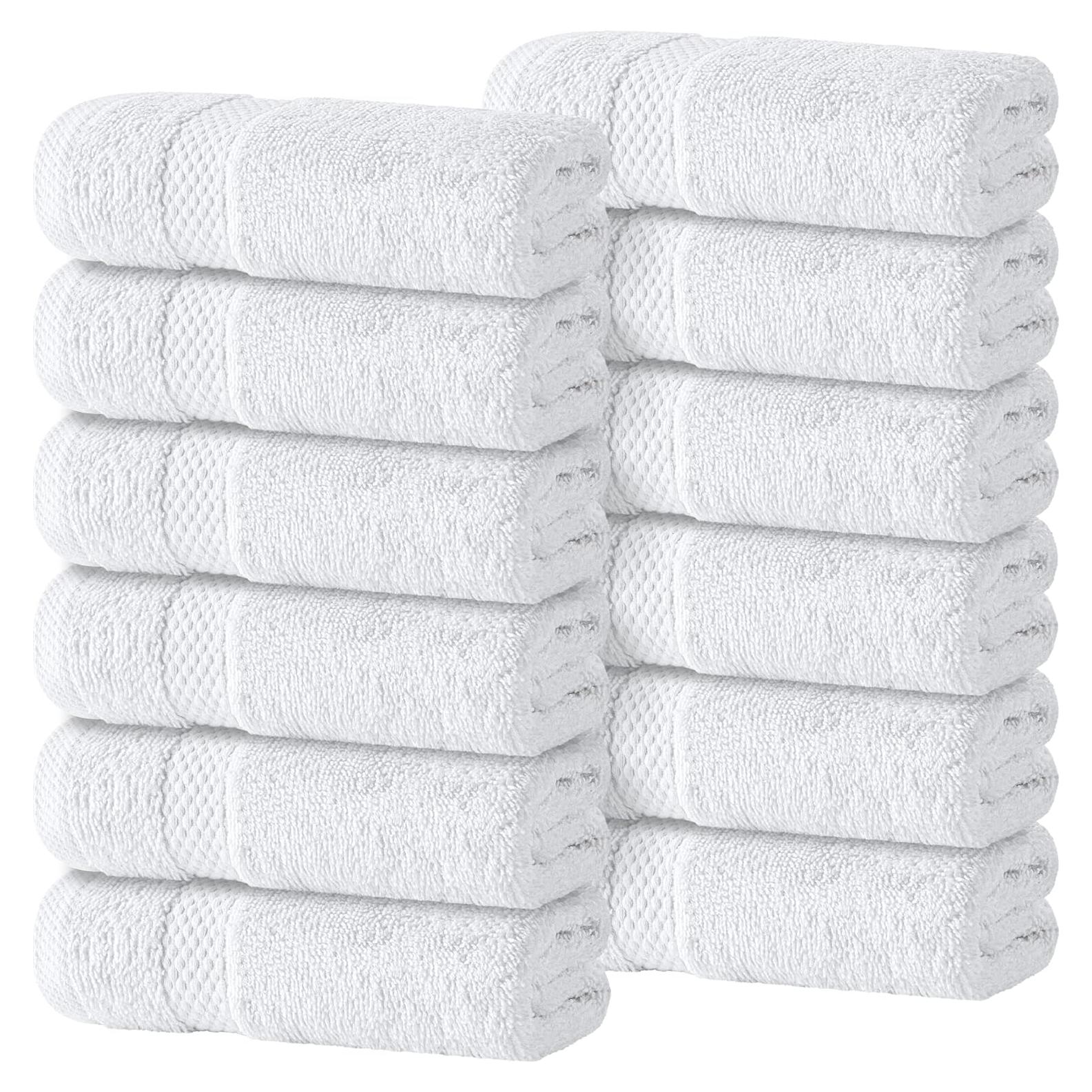 Toallas de Lavado Premium White Classic 33x33 cm 650 GSM - Paquete de 12