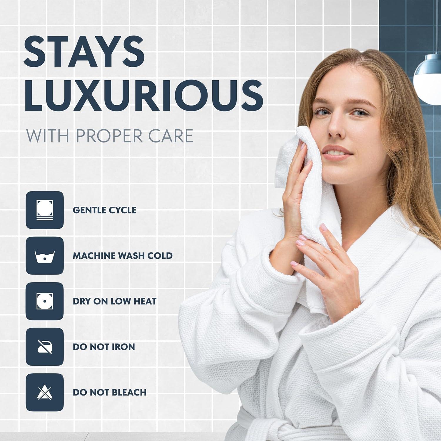 Toallas de Lavado Premium White Classic 33x33 cm 650 GSM - Paquete de 12