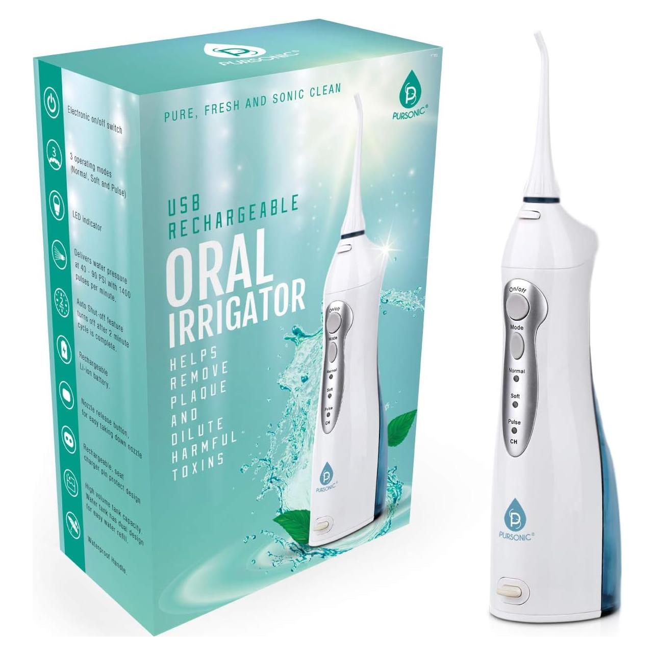 Irrigador Oral Recargable Pursonic OI27R USB 1700 Pulsos