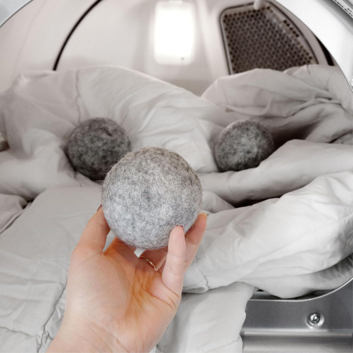 GLEENER Dots para Secadora - 3 Bolas de Lana Natural 100%