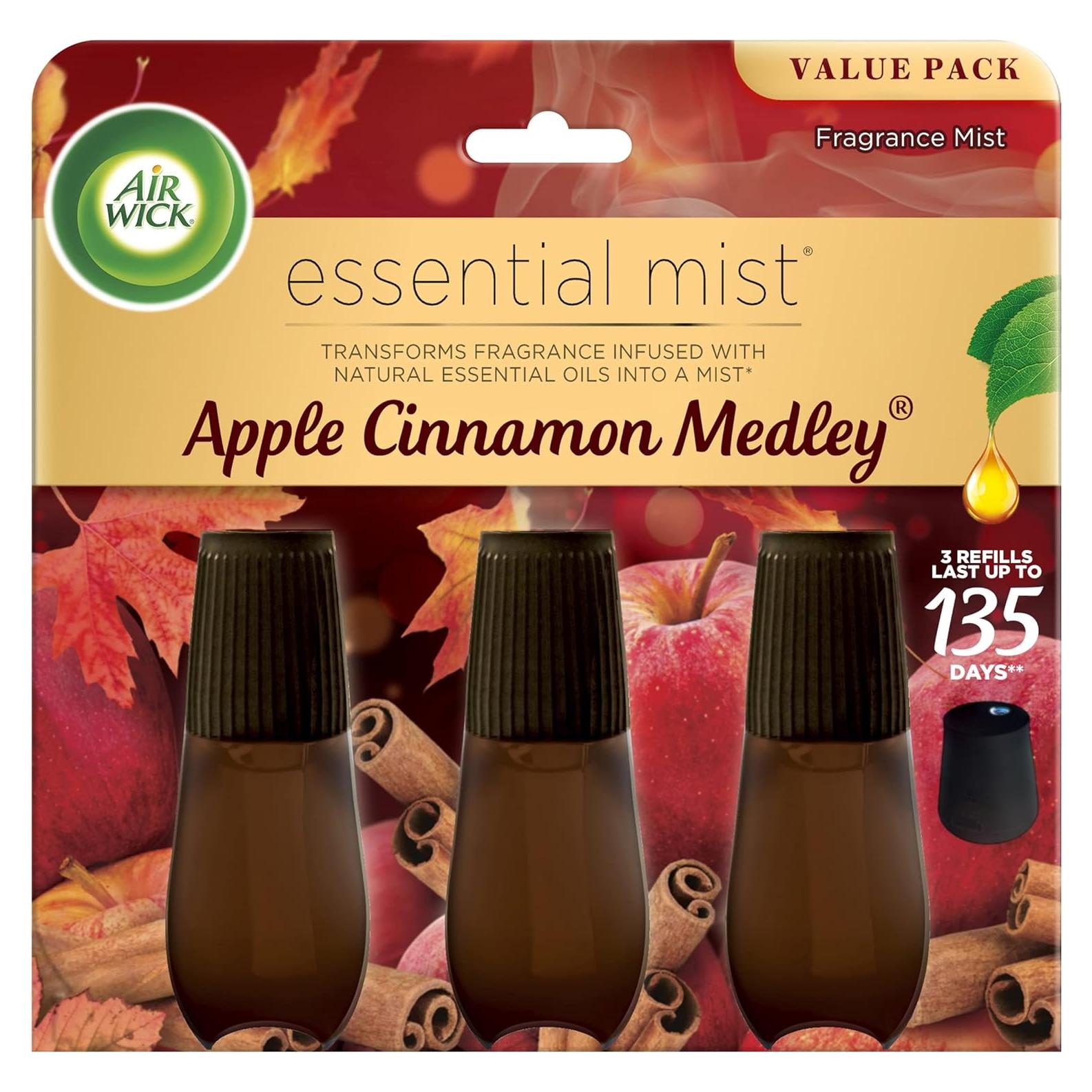 Recarga Air Wick Essential Mist 3 Unidades Aroma Manzana Canela