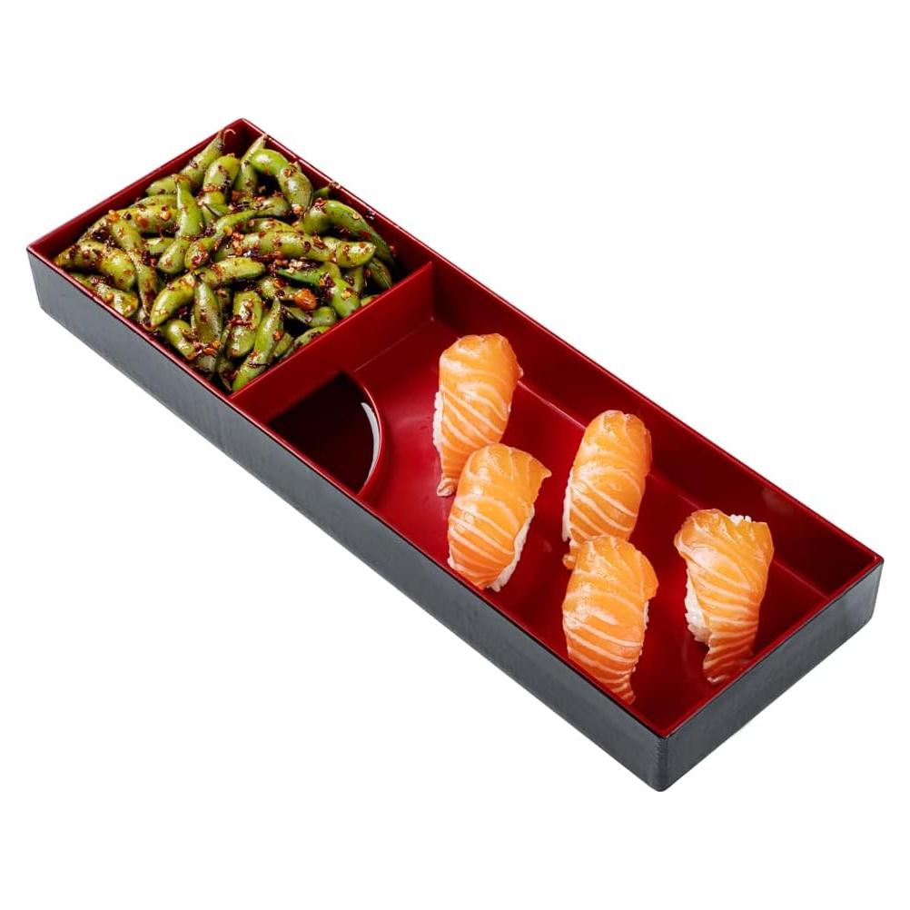 Bandeja Bento Tek 35.4 cm con 2 Compartimentos - Restaurantware