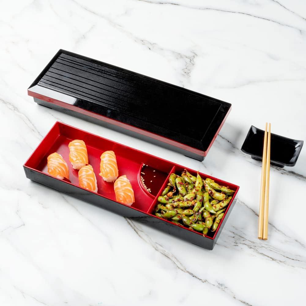 Bandeja Bento Tek 35.4 cm con 2 Compartimentos - Restaurantware