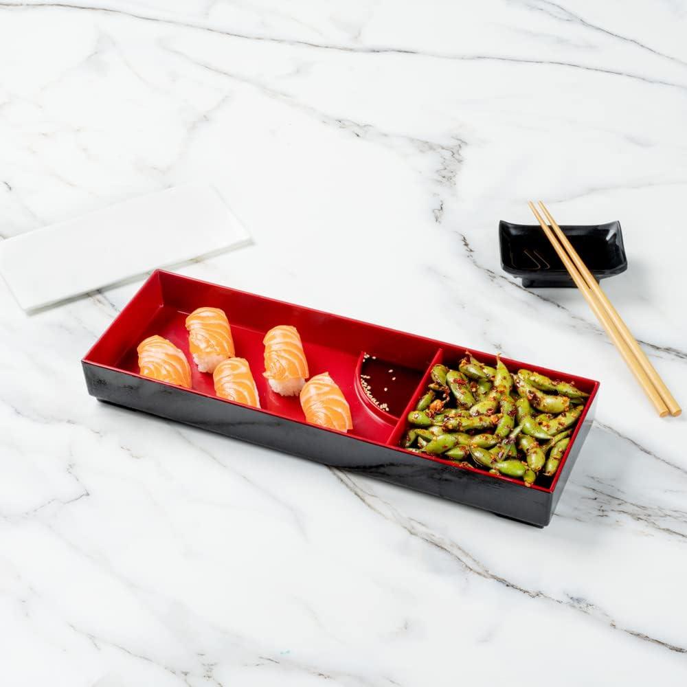 Bandeja Bento Tek 35.4 cm con 2 Compartimentos - Restaurantware