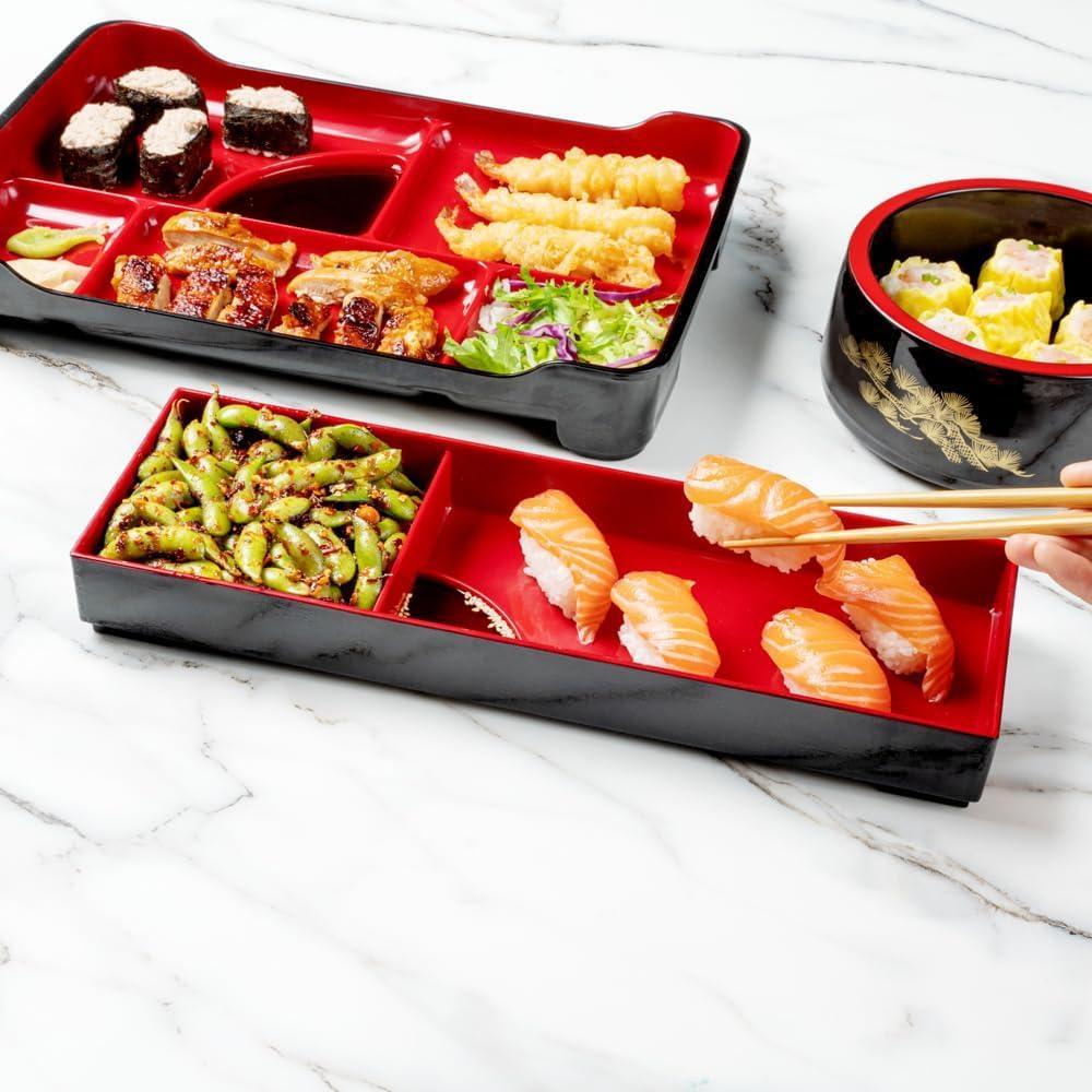 Bandeja Bento Tek 35.4 cm con 2 Compartimentos - Restaurantware