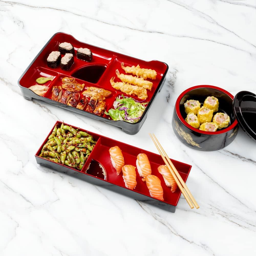 Bandeja Bento Tek 35.4 cm con 2 Compartimentos - Restaurantware