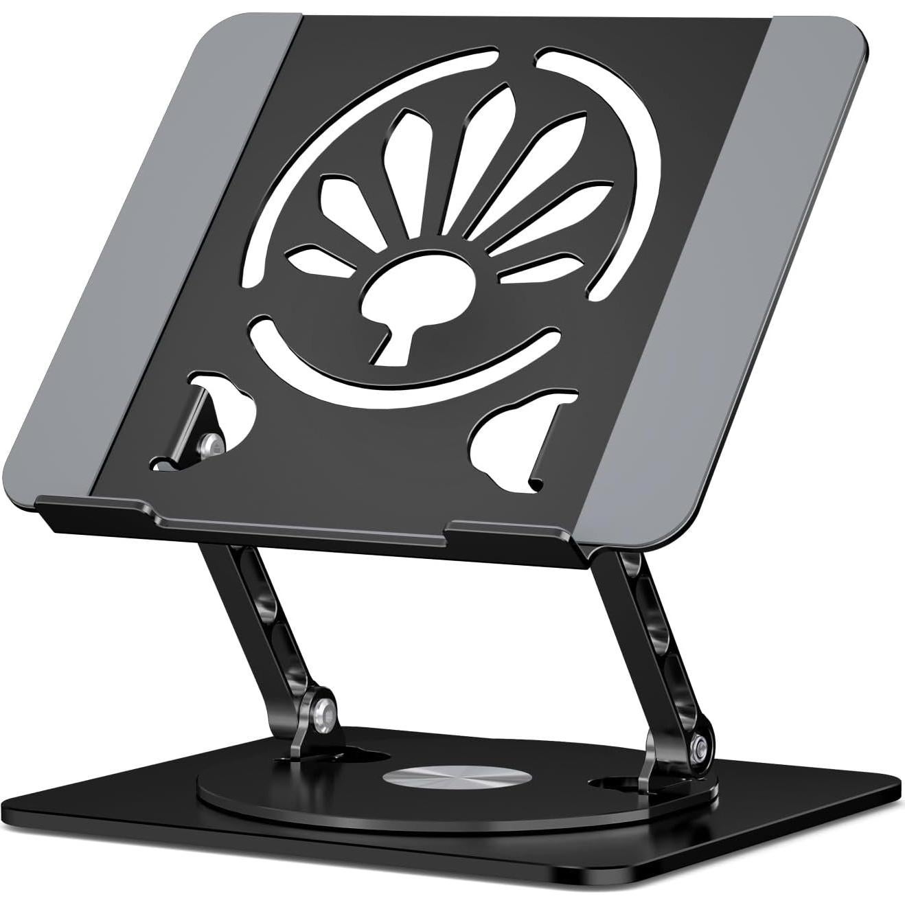 Soporte Ajustable para Laptop Axbima AX37 Plegable 360° Negro