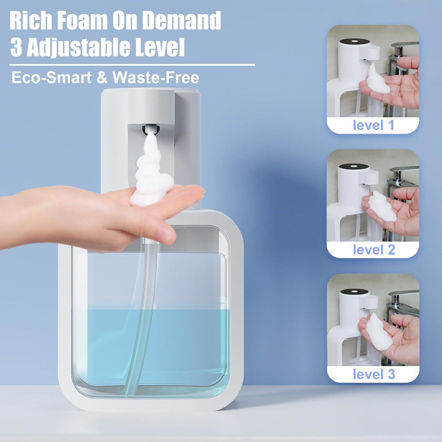 Dispensador de Jabón Espumoso Automático MineWon Negro 500ml