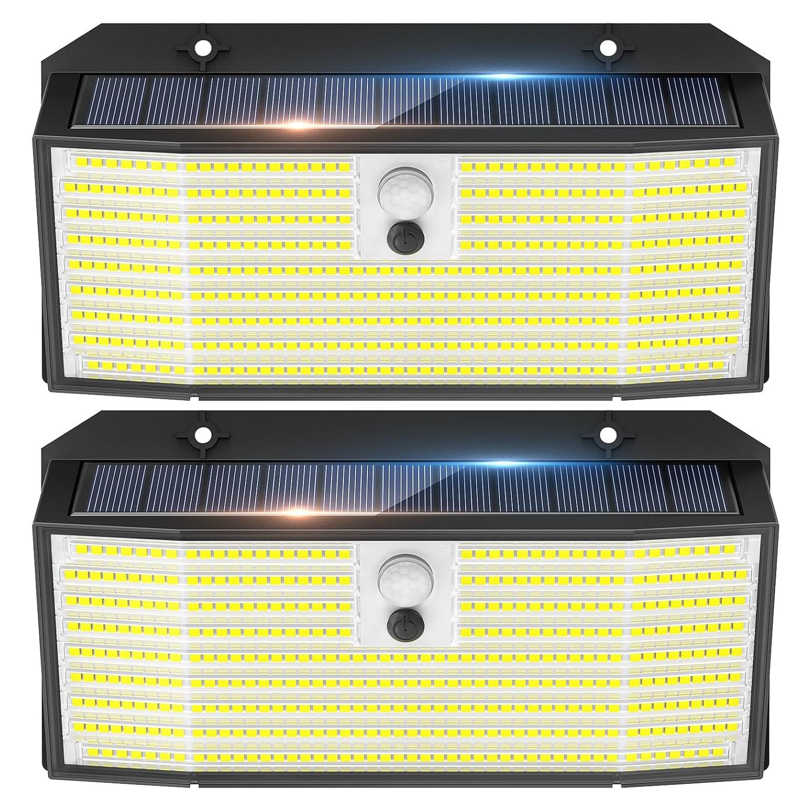 Luces Solares de Movimiento APILAB 418 LED 2 Paquete IP65