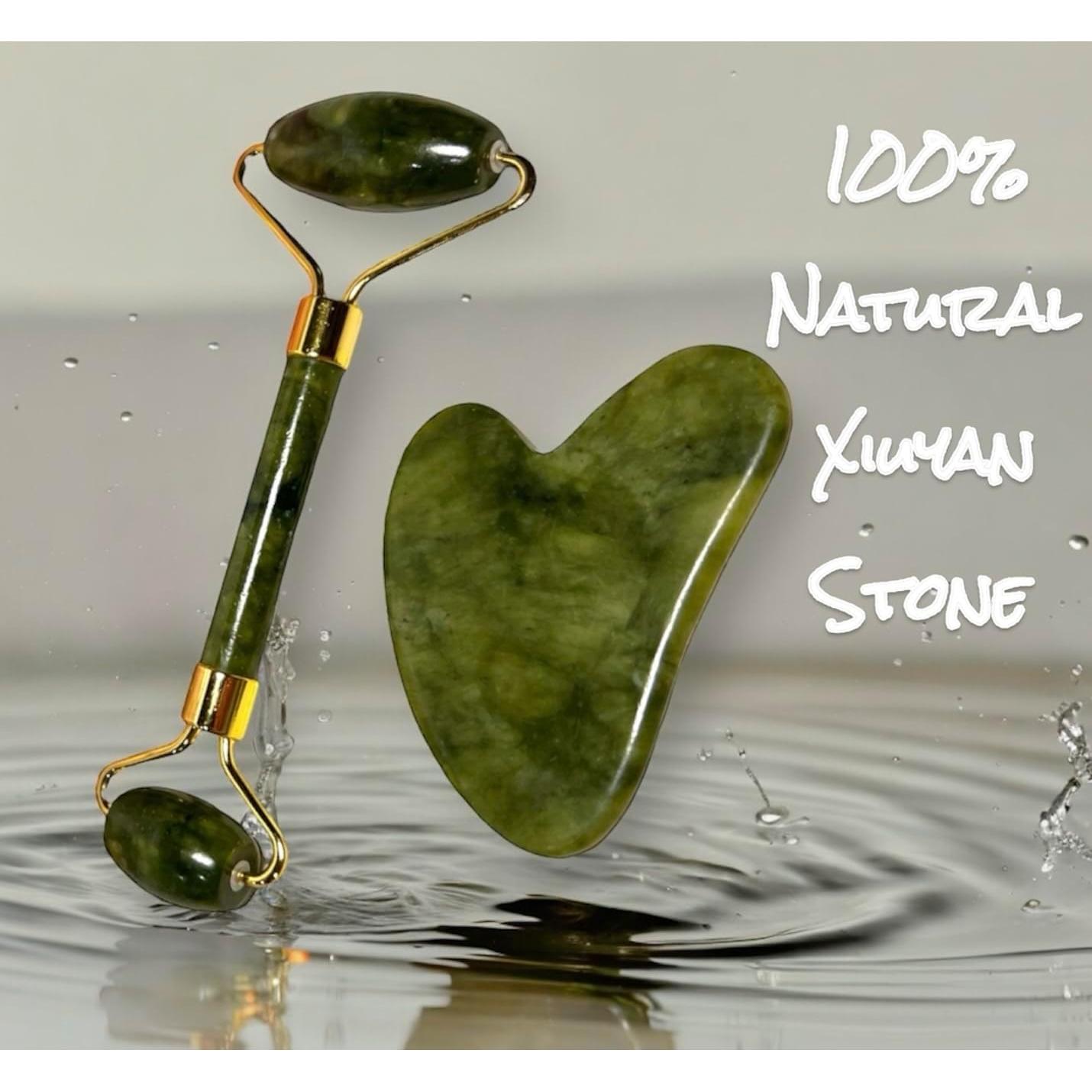 Conjunto Gua Sha y Rodillo de Jade VIVIDUS - Cuidado Facial