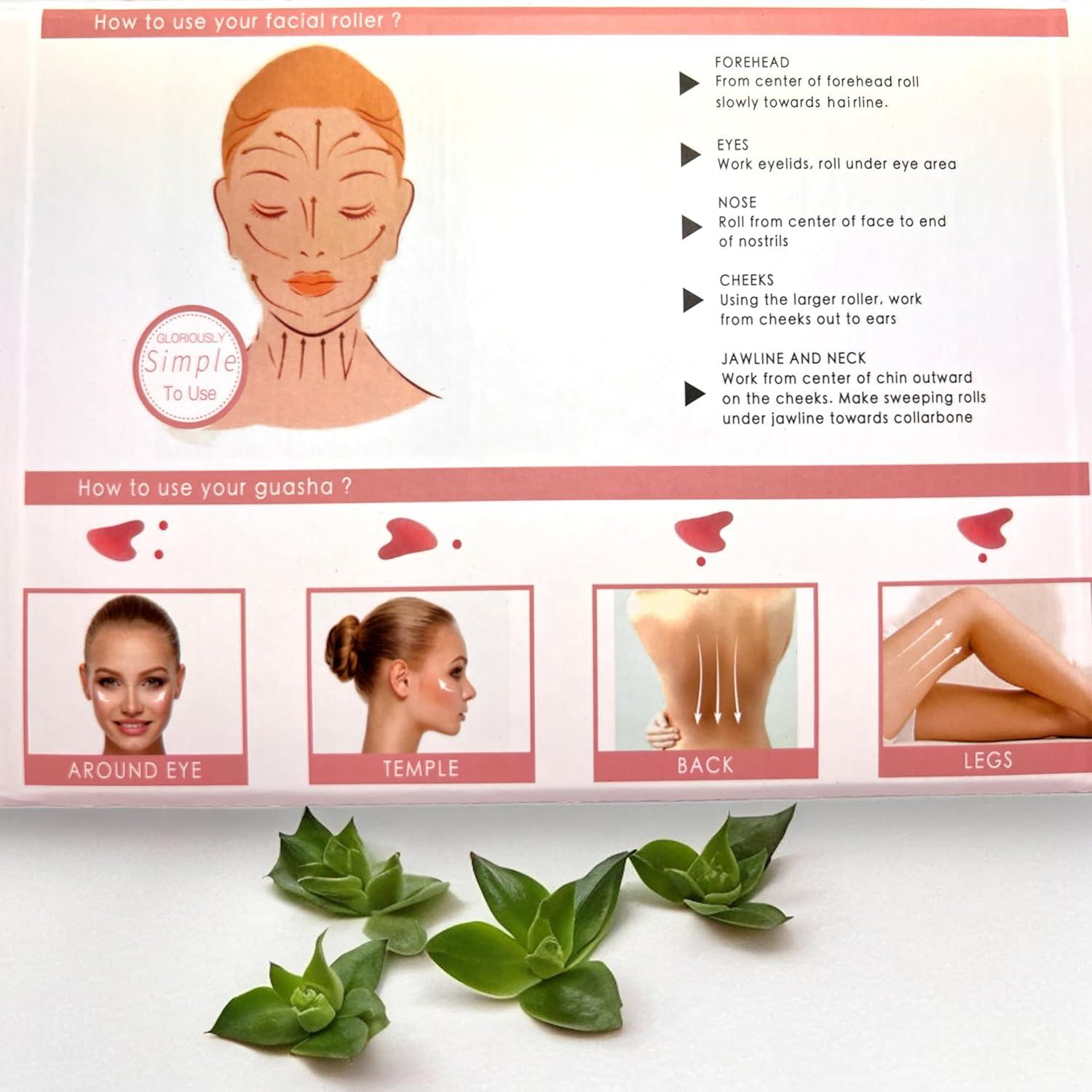 Conjunto Gua Sha y Rodillo de Jade VIVIDUS - Cuidado Facial